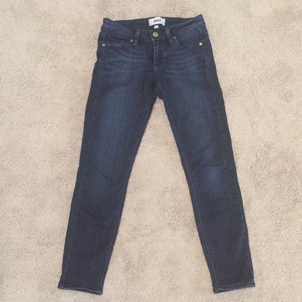 Crop dark denim jeans